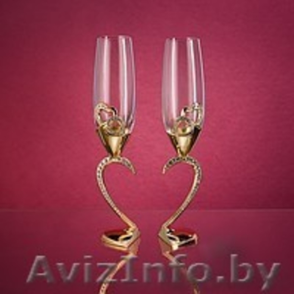 Свадебные Бокалы в Новополоцке..Бокал под Шампанское со стразами Swarovski - Изображение #2, Объявление #891429